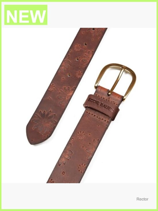 Genuine Leather Belt with Metal Buckle, Adjustable, Casual main image 6
